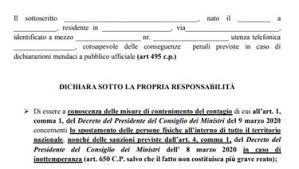 Quando si deve compilare, a cosa serve, come compilarla e rischi in caso di autocertificazione coronavirus: Autocertificazione Per Gli Spostamenti Scarica Qui Il Modulo La Gazzetta Dello Sport
