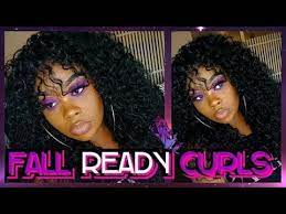 Update your valid short haircut with a beautiful, fashionable new weave. Curly Quick Weave With Bangs Ft Organique Maui Curls Youtube