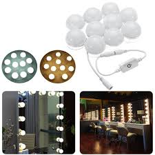 3m Dimmable Hollywood Style Yellow White Led Vanity Mirror Lights For Makeup Dressing Table Dc12v Sale Banggood Com Arrival Notice Arrival Notice