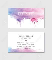 In this card, you can add your company's name, contact information, etc., as this card comes with fully editable text. Watercolor Business Card Template Royalty Free Cliparts Vectors And Stock Illustration Image 40329572