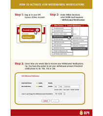 How to make a deposit transaction. Activate Atm Withdrawal Notifications With Bpi