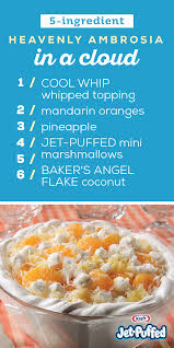 Heavenly Ambrosia In A Cloud Recipe Fruit Salad Recipes Dessert Salads Fruit Dishes
