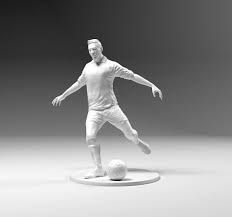 Footballer 03 Footstrike 07 Stl 3d Print Model Print Models 3d Printable Models 3d Printing