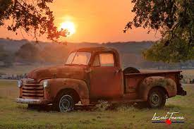 Vintage Chevy Farm Truck Rusted Old Truck Country Scene Rustic Chevrolet Wall Art Rural Sunset Print Texas Wall Art Unframed Print Old Ford Trucks Old Pickup Trucks Classic Chevy Trucks