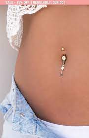 Sur Or Vente Piercing Nombril Petite Feuille Nombril Piercing Anneau De Nombril Chic Boheme Feuille De Charm Anneaux Nombrils Bijoux De Ventre Bijou Nombril