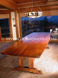 Solid wood dining table, made from natural chestnut wood, wooden table, metal leg, slab table, rustic table, farmhouse table, office table. Wood Slab Dining Tables Dumond S Custom Furniture