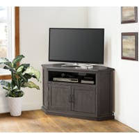 Walnut and black particle board tv stand fits tvs up to 55 in. Buy Corner Tv Stands Online At Overstock Our Best Living Room Furniture Deals