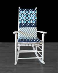 Rocking Chair Cushion Navy Turquoise Blue Grey Chevron Polka Dot Patchwork By Rockincushions Rocking Chair Covers Rocking Chair Cushions Rocking Chair Pads