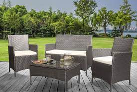 Discover ultimate comfort outside with this stunning corner sofa set. 4pc Rattan Garden Furniture Set Shop Wowcher