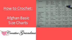 Basic Size Charts For Afghans How Many Squares To Make Afghan Free Charts