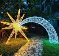 3D LED Modeling Motif Ball Christmas Light Holiday Outdoor Walk-Through  Snowman Arch LED Christmas Gift Box Motif Lights