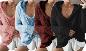 Noir, rose, ecru, blanc ou. Jusqu A 20 Sweat A Capuche Pilou Pilou Femme Groupon