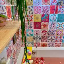 Revamp your living room with moroccan floor tiles and change it into a premium living room of your home. Colourful Kimmes Bathroom Tiles Mix Walplus