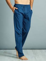 Pantalon De Pyjama En Popeline Pur Coton Bleu Pois Homme Kiabi Pantalon Pyjama Homme Pyjama Homme Pyjama