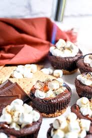 Dark Chocolate S Mores Brownie Cupcakes Sprinkles Sea Salt