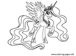 Children must like my little pony. Print My Little Pony Cool Princess Celestia Coloring Pages My Little Pony Coloring My Little Pony Printable Pony Drawing