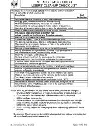 To ensure high standards of hygiene are maintained in a residential or commercial building, this template is used to include cells corresponding to comments on a work done, be it a. Free 8 Church Cleaning Checklist Examples Templates Download Now Examples