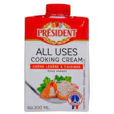 For both hot and cold dishes, this cream is perfect for thickening. Buy President Cooking Cream 200ml Online Lulu Hypermarket Uae