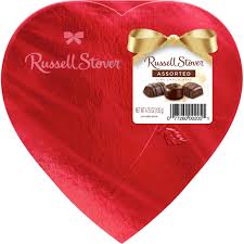 Russell Stover Red Foil Heart Box Of Valentines Assorted Chocolates 4 75 Oz 8 Pieces Walmart Com Walmart Com
