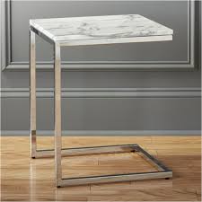 Smart Chrome C Table With White Marble Top Marble Top Side Table Marble Top Coffee Table Marble Side Tables