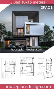 House Plan Design Modern House Plan 10x15m Diseno Arquitectonico Planos De Casas Diseno Casas Modernas