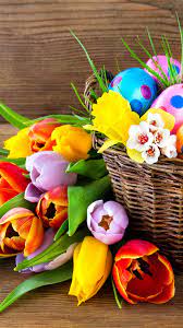 Happy Easter Basket Lumia Icon Wallpaper 1080x1920 Happy Easter Day Easter Wallpaper Easter Pictures
