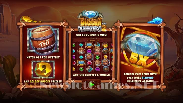Diggin for Diamonds 2 Slot Review & Demo by Yggdrasil - Play Free Online