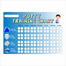 a4 blue boys potty training chart star stickers