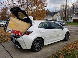 There's plenty of room in the front of the corolla, but rear legroom is tighter than you might expect. Hatchback Cargo Capacity With Seats Down Toyota Nation Forum
