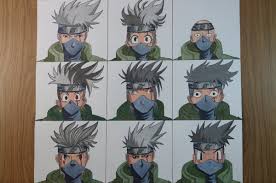 Anime drawing is a favourite among young and try drawing cylinders and cubes at different angles producing a 3d effect. Art With Anwit On Twitter Drawing Kakashi Hatake In Different Anime Styles Kakashi Anime Artwork