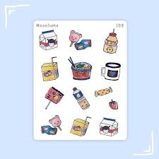 6pcs cute cartoon korean decorative stickers adhesive sticker diy sell s9q8. Korean Food Stickers 13 Korean Snack Stickers Decorative Stickers For Planners And Bullet Journals Food Sticker Aesthetic Stickers 109 In 2021 Sticker Design Aesthetic Stickers Korean Stickers