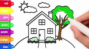 Menggambar mewarnai gambar rumah untuk anak tk (crayon) sangat mudah. Belajar Mewarnai Gambar Rumah Untuk Anak Anak Youtube