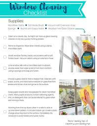 In a spray bottle, mix a few drops of dishwashing liquid with warm water. Window Cleaning Checklist