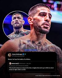 Conor McGregor says Ilia Topuria has no balls 🏀 👀 #ufc #mma #wrestling  #combtaports #boxing #conormcgregor #mcgregor