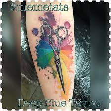 In 1996 a second location axis tattoo was opened in the heart of downtown. Memetats Shears Thighhightattoo Color Colorwheel Watercolor Thighhightattoo Gmail Com For Bo Hairstylist Tattoos Color Wheel Tattoo Hairdresser Tattoos