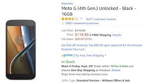 Shop motorola moto g (4th generation) 4g lte with 16gb memory cell phone (unlocked) black at best buy. Gubya Chest Elit Motorola Moto G 4 Amazon Takesomethingout Com