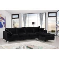 Audra 110 Reversible Sectional Joss Main In 2020 Black Living Room Furniture Meridian Furniture