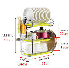 3 tier plate rack stand. 3 Tier Dish Rack Drainer Stainless Steel Stand Shelf For Dishes Kitchen Storage Kitchenware Drying Dish Holder Racks Holders Aliexpress