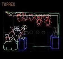 Father Christmas Santa Claus Delivering Presents 2D Motif ...