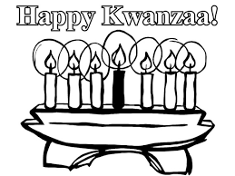 Red candle kwanzaa coloring page. December Holiday Kwanzaa Coloring Pages