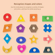 Geometric Shape Puzzles Toy Montessori Educational Board Toys For Kids 3 4 5 Years - Walmart.ca