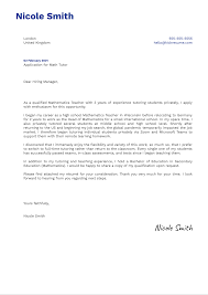 We have experts in our team who are adept at writing cover letters for teachers. Math Tutor Cover Letter Example Kickresume