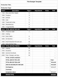 Film Budget Template Check More At Https Nationalgriefawarenessday Com 10753 Film Budget Template