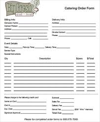 Catering order form template word. 12 Catering Order Forms Pdf Pages Free Premium Templates
