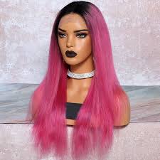 Bronde is the result of combining brown and blonde shades, resulting in a cool, ashy tone. Ombre Pink Hair Full Lace Wigs Natural Straight 120 Density Chinese Virgin Hair
