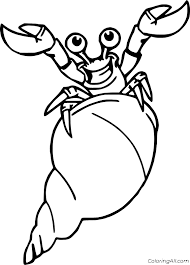 Instruct them to color their crab with crayons, colored pencils or markers, and then carefully cut them out with safety scissors. Easy Hermit Crab Coloring Page Coloringall