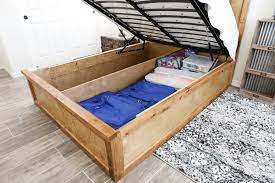 Diy bed frame with storage plans. How To Build A Queen Size Storage Bed Addicted 2 Diy