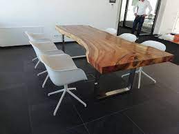 Eine stammdicke von 80 cm ist schon in ca. Individuell Gefertigter Massivholztisch Aus Einem Stuck Asiatischer Eiche Suar Borkenkafer Onlineshop