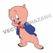 Cute Porky Pig Logo Vector Pig Logo Vector Logo Cartoon Logo