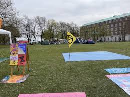 Pictures: Extinction Rebellion pitch illegal camp